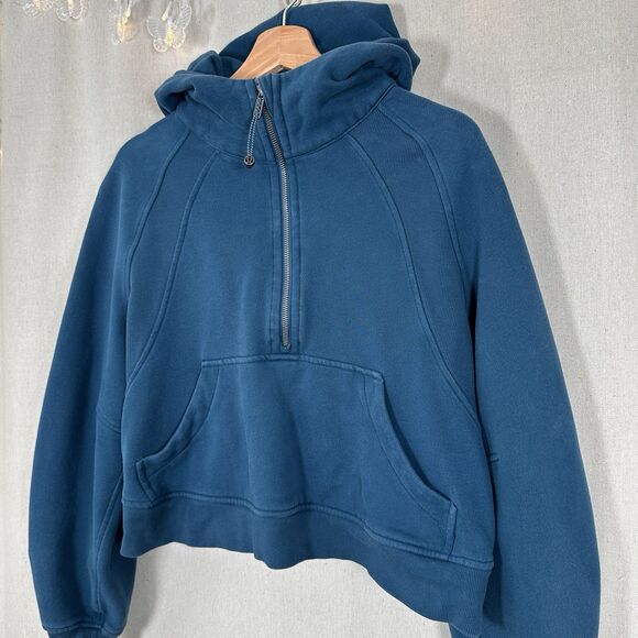Lululemon Scuba Oversized 1/2 Zip Hoodie Blue | Size M/L - Picture 1 of 7